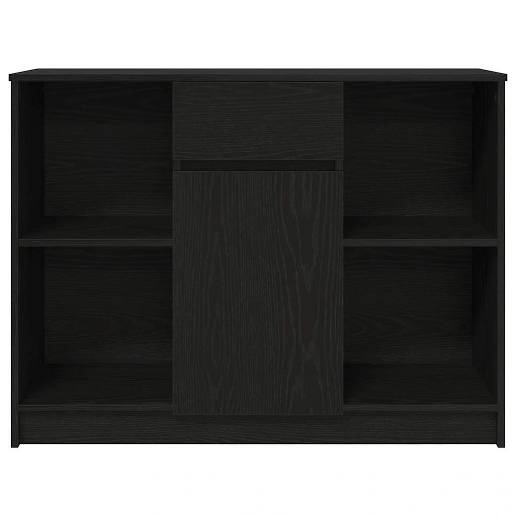 Komoda s ladicama crni hrast 101x35x76 cm konstruirano drvo