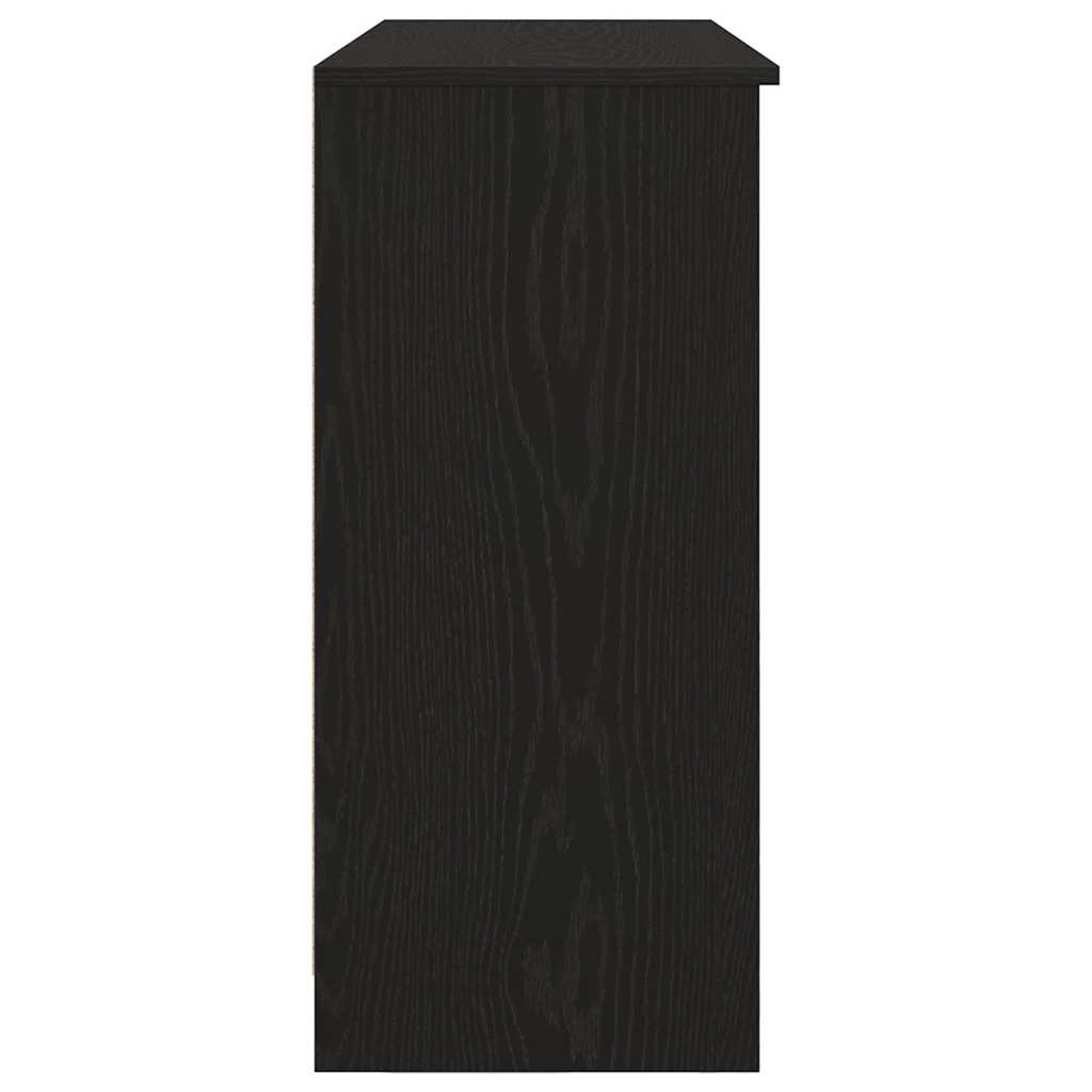 Komoda s ladicama crni hrast 101x35x76 cm konstruirano drvo