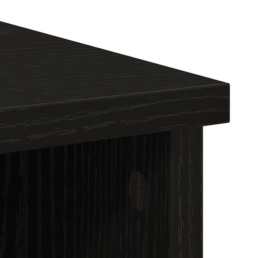 Komoda s ladicama crni hrast 101x35x76 cm konstruirano drvo