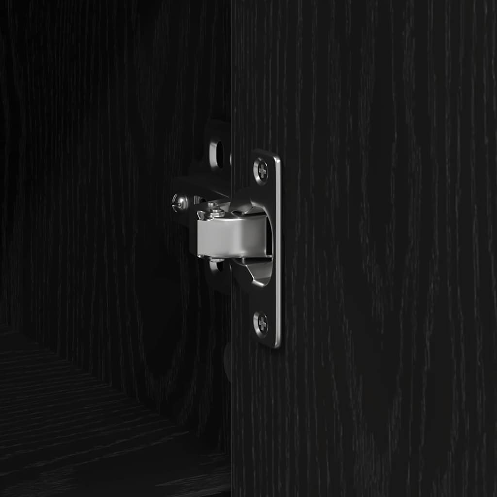 Komoda s ladicama crni hrast 101x35x76 cm konstruirano drvo