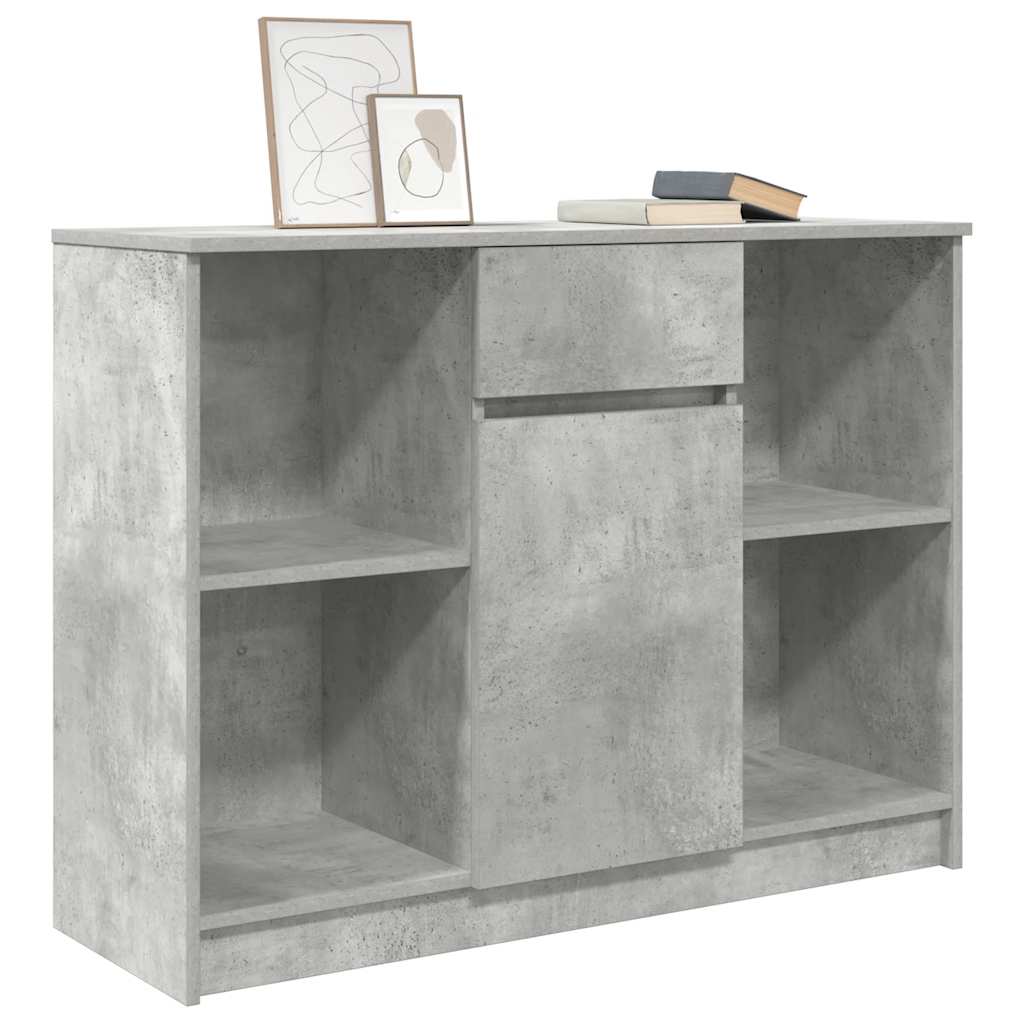 Komoda s ladicama beton siva 101x35x76 cm konstruirano drvo