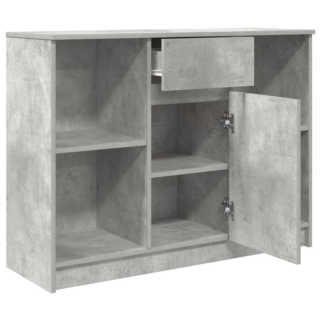 Komoda s ladicama beton siva 101x35x76 cm konstruirano drvo