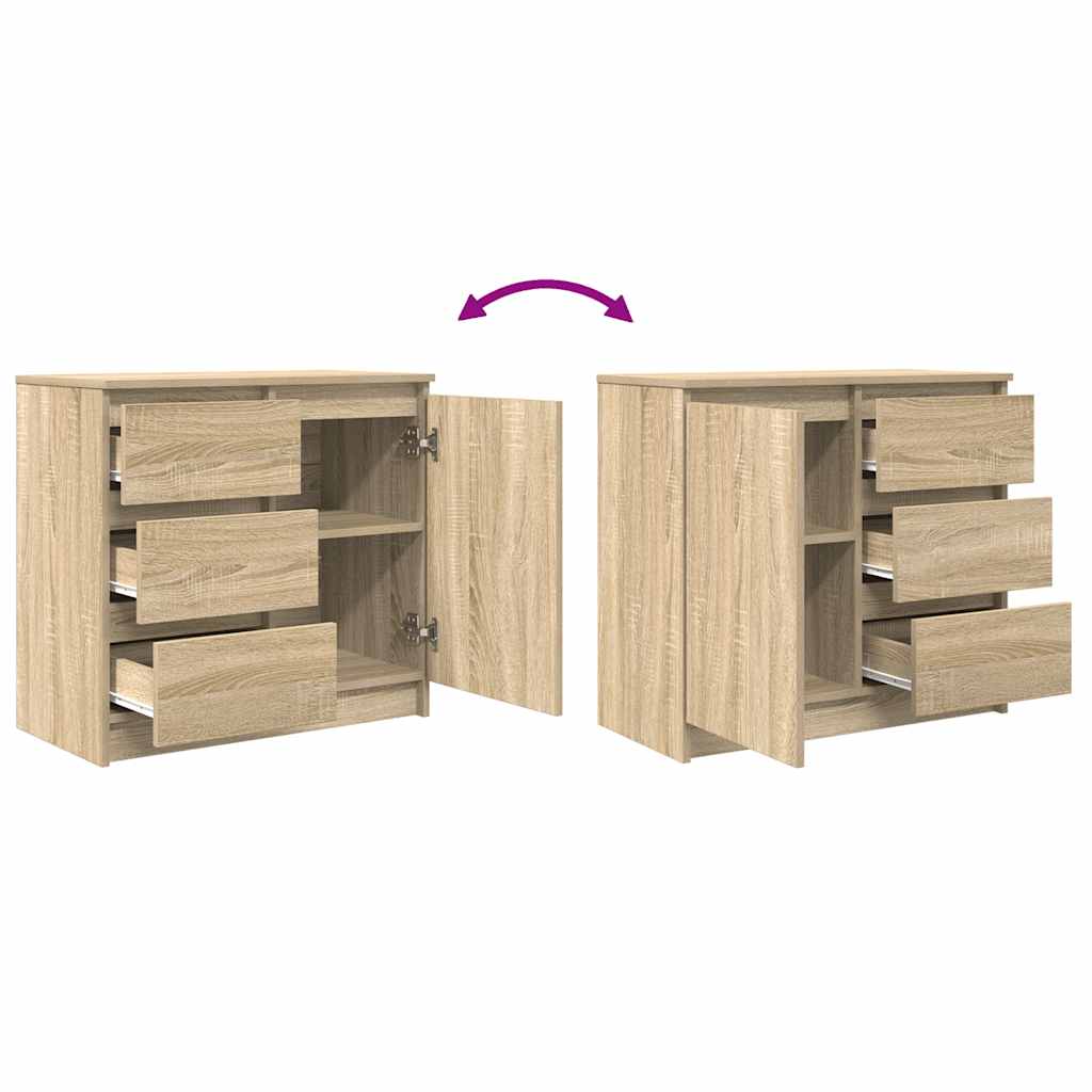 Komoda s ladicama hrasta sonome 71x35x65 cm konstruirano drvo