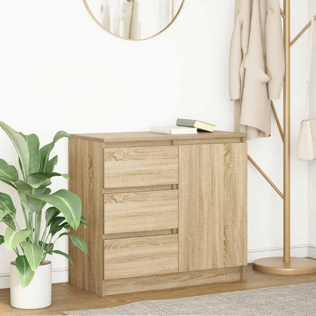 Komoda s ladicama hrasta sonome 71x35x65 cm konstruirano drvo
