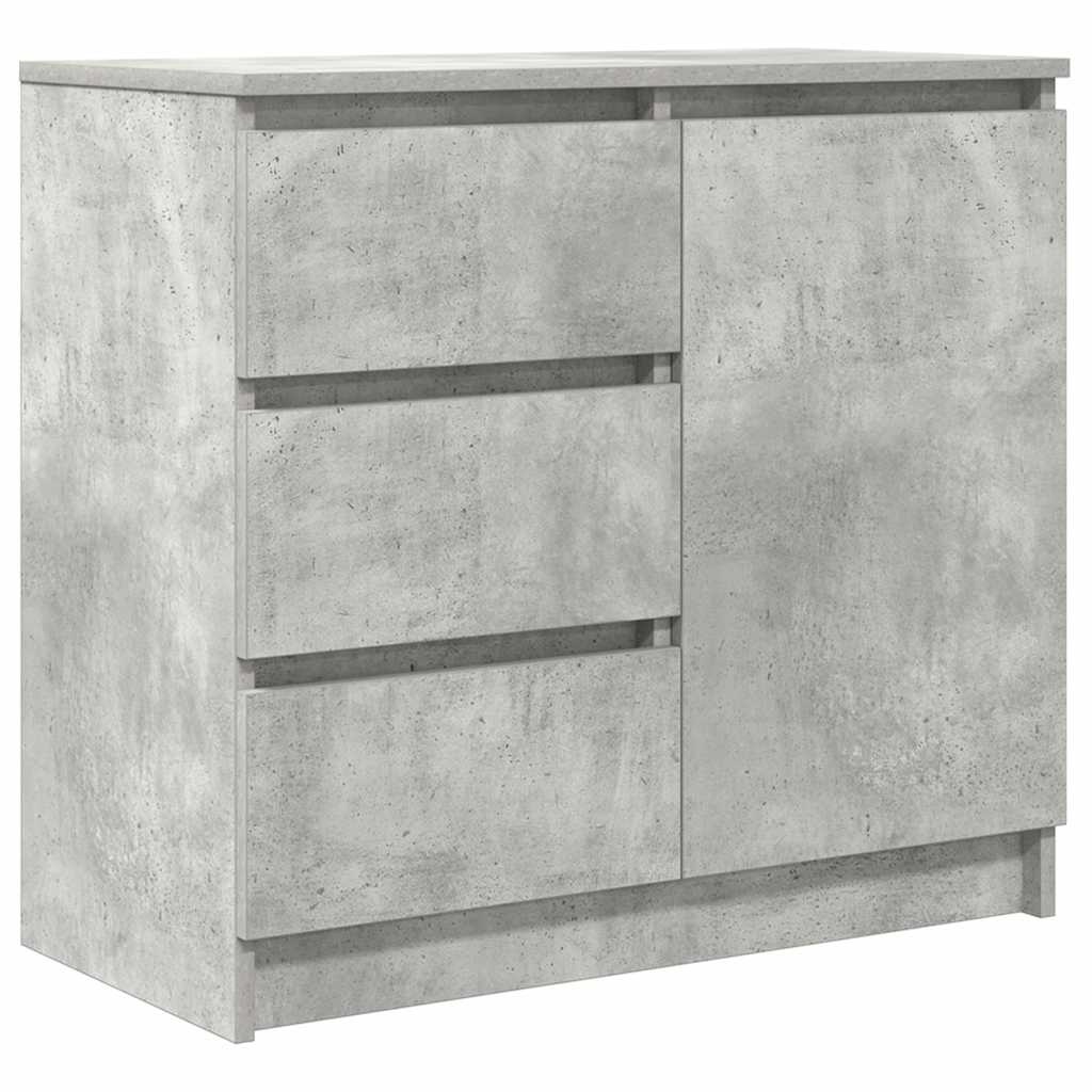 Komoda s ladicama beton siva 71x35x65 cm konstruirano drvo