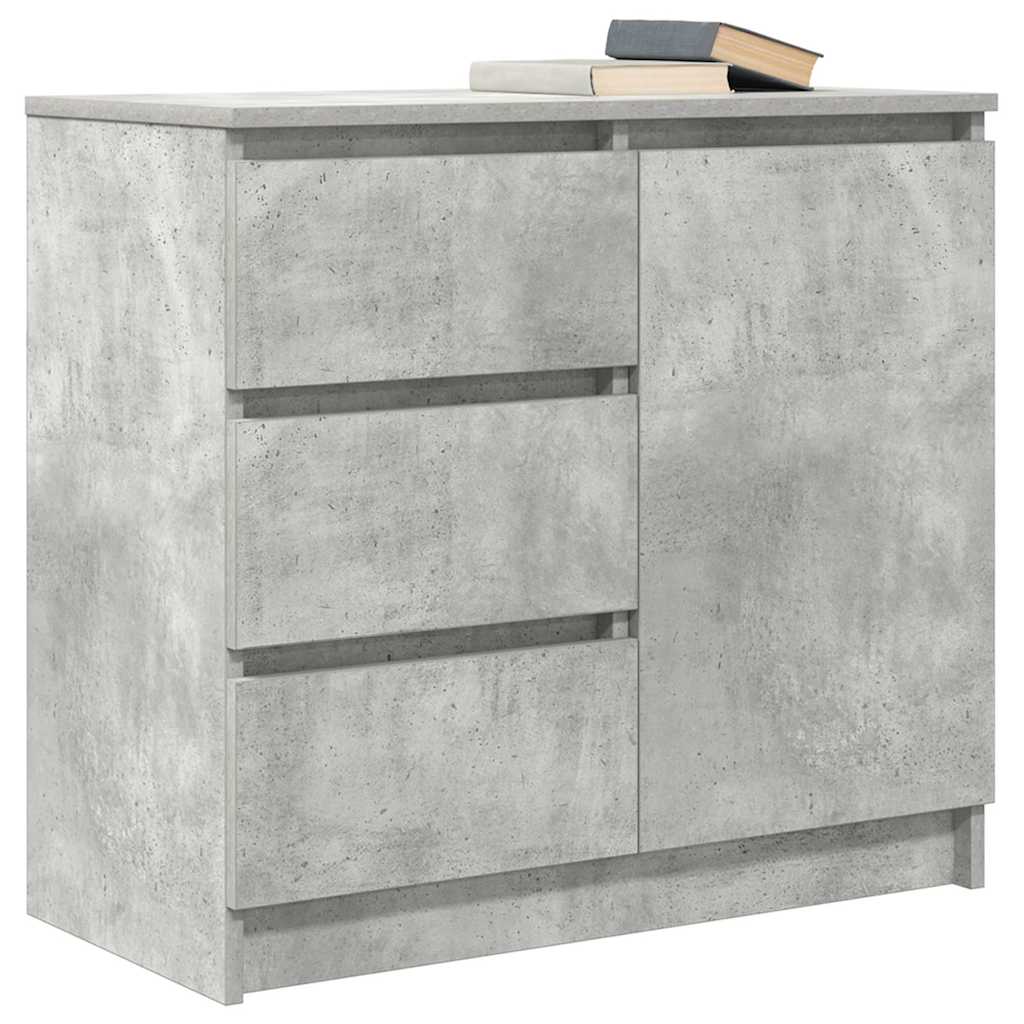 Komoda s ladicama beton siva 71x35x65 cm konstruirano drvo