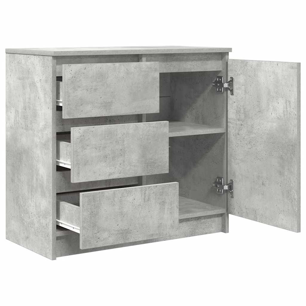 Komoda s ladicama beton siva 71x35x65 cm konstruirano drvo