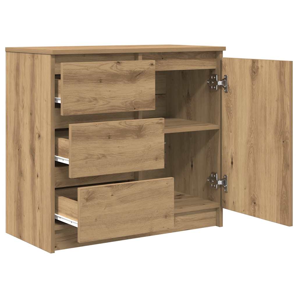 Komoda s ladicama artisan hrast 71x35x65 cm konstruirano drvo