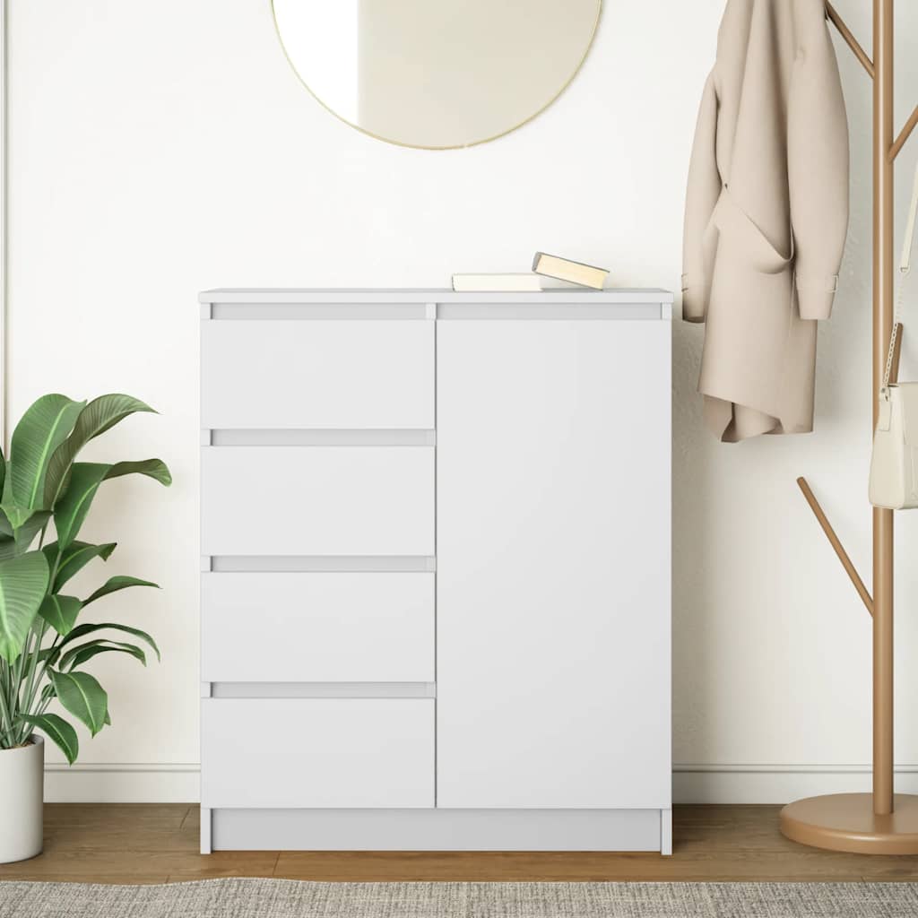 Komoda s ladicama bijela 71x35x84 cm izrađeno drvo