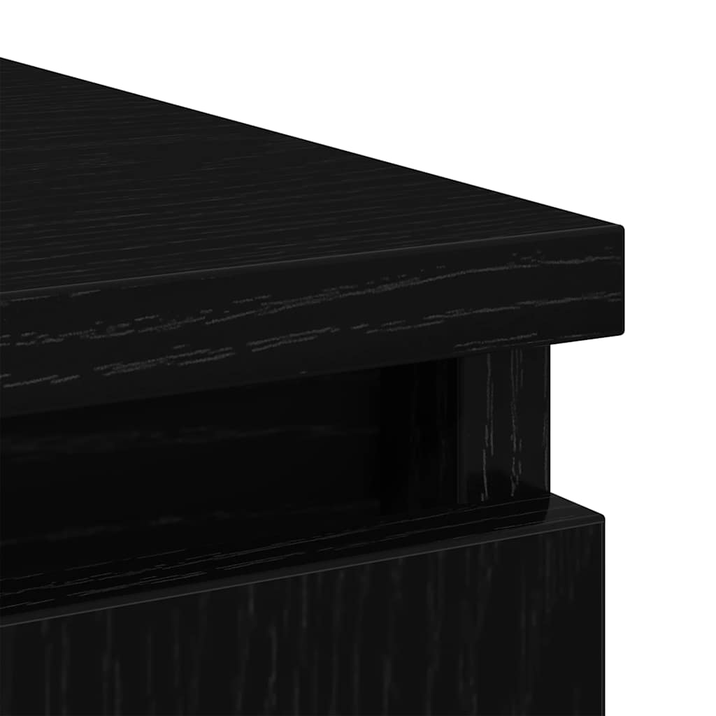 Komoda s ladicama crni hrast 71x35x84 cm konstruirano drvo