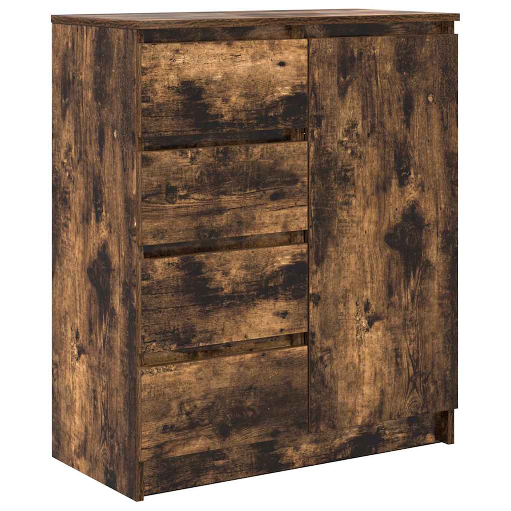 Komoda s ladicama dimljeni hrast 71x35x84 cm konstruirano drvo