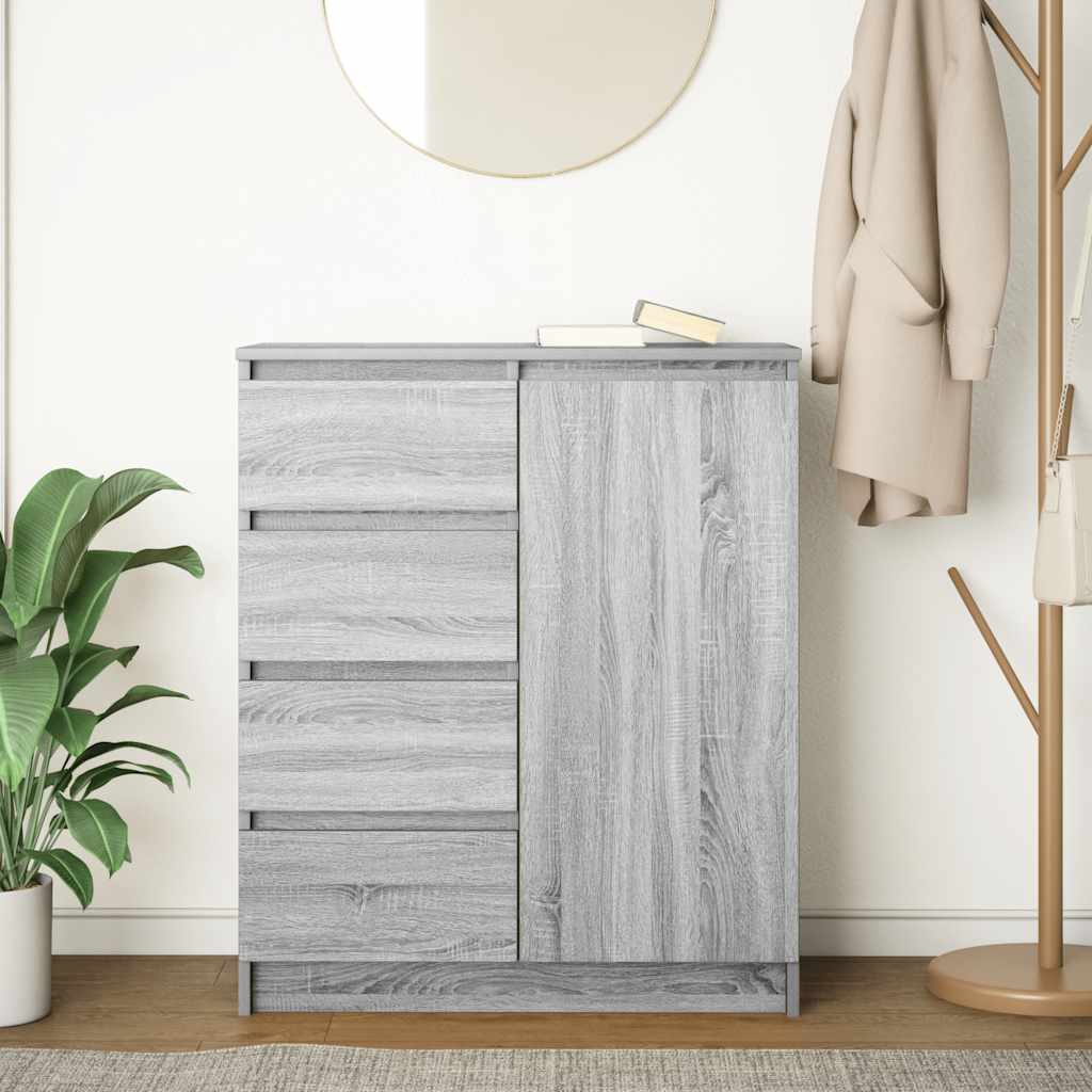 Komoda s ladicama siva Sonoma 71x35x84 cm izrađeno drvo