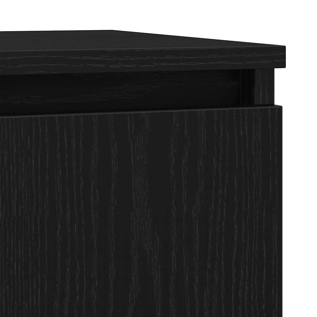 Komoda s ladicama crni hrast 71x35x84 cm konstruirano drvo