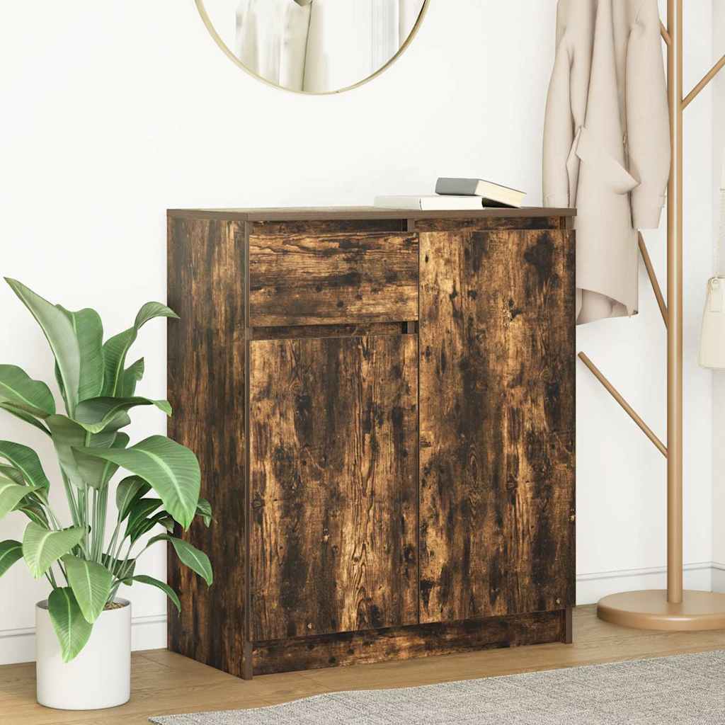 Komoda s ladicama dimljenog hrasta 71x35x84cm konstruirano drvo