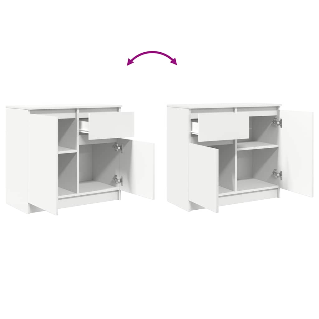 Komoda s ladicama bijela 71x35x84 cm konstruirano drvo