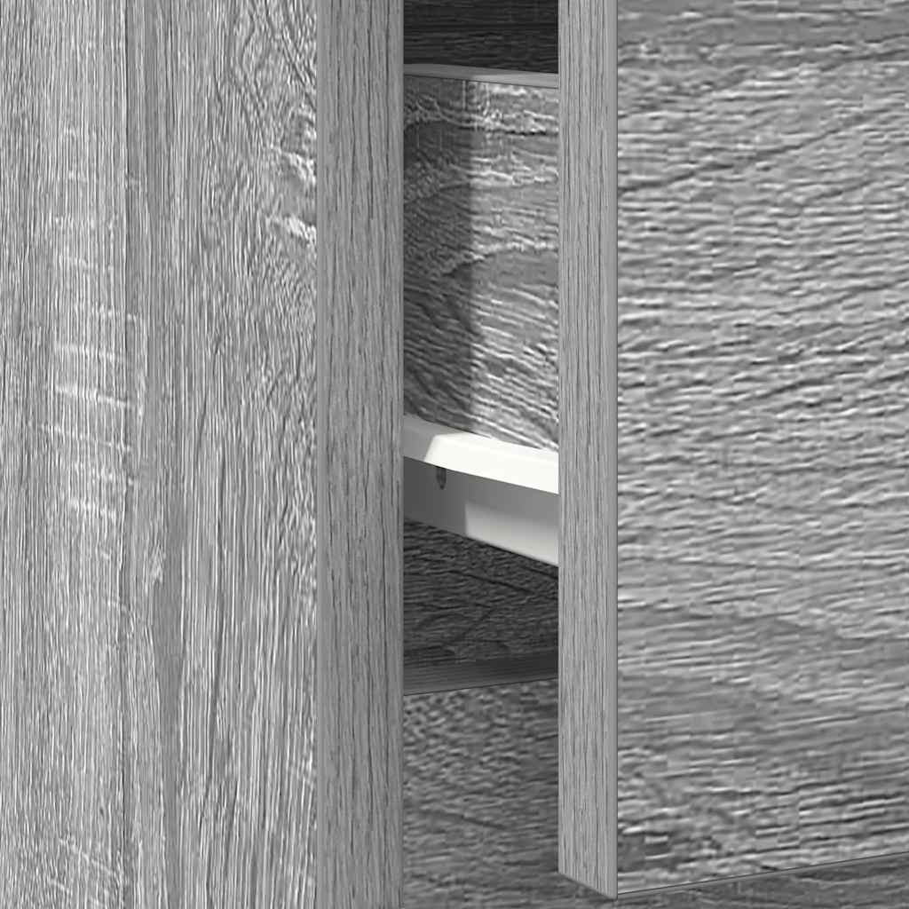 Komoda s ladicom siva sonoma 71x35x65 cm konstruirano drvo