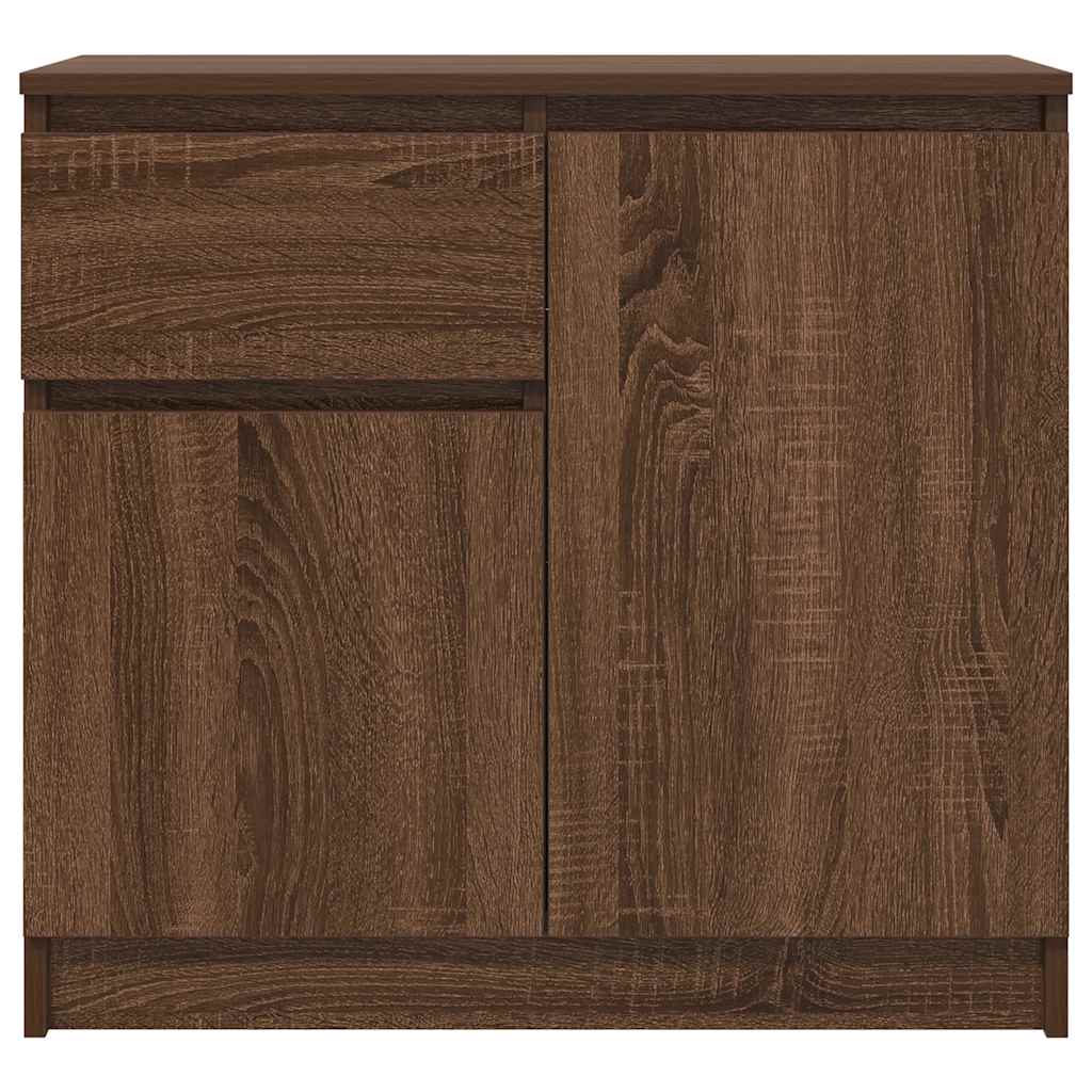 Komoda s ladicama smeđeg hrasta 71x35x65 cm konstruirano drvo