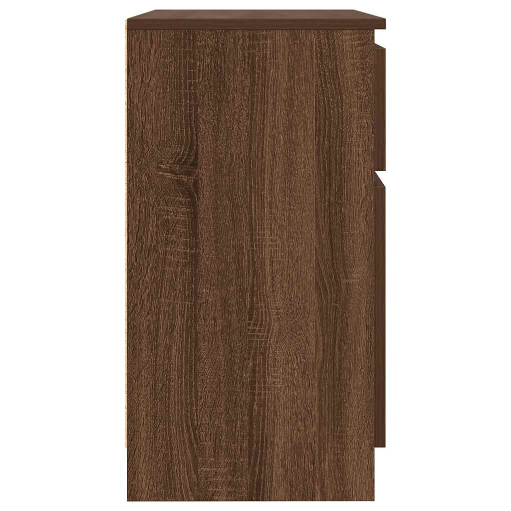 Komoda s ladicama smeđeg hrasta 71x35x65 cm konstruirano drvo