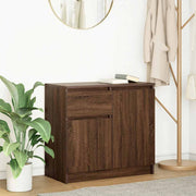 Komoda s ladicama smeđeg hrasta 71x35x65 cm konstruirano drvo