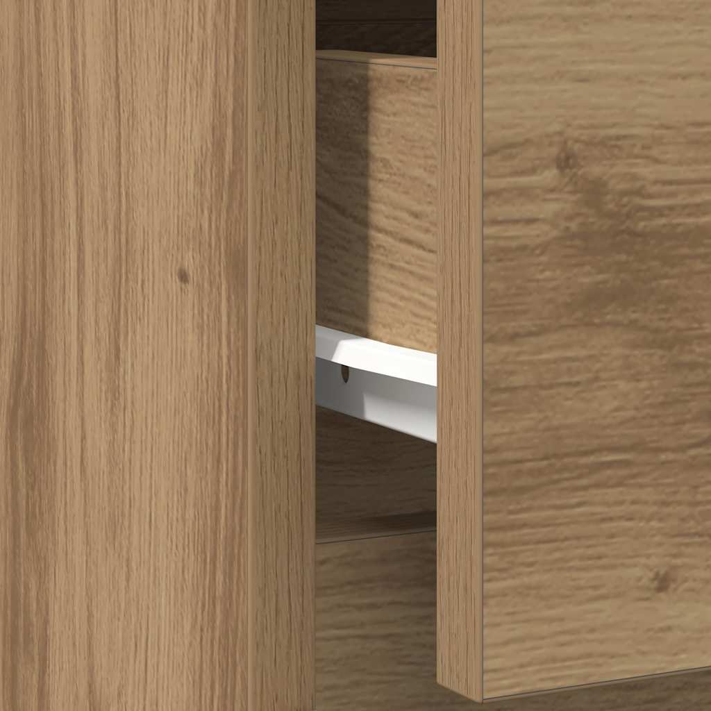 Komoda s ladicama artisan hrast 71x35x65 cm konstruirano drvo