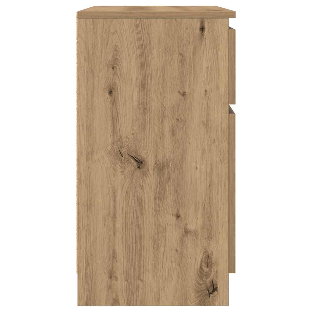Komoda s ladicama artisan hrast 71x35x65 cm konstruirano drvo