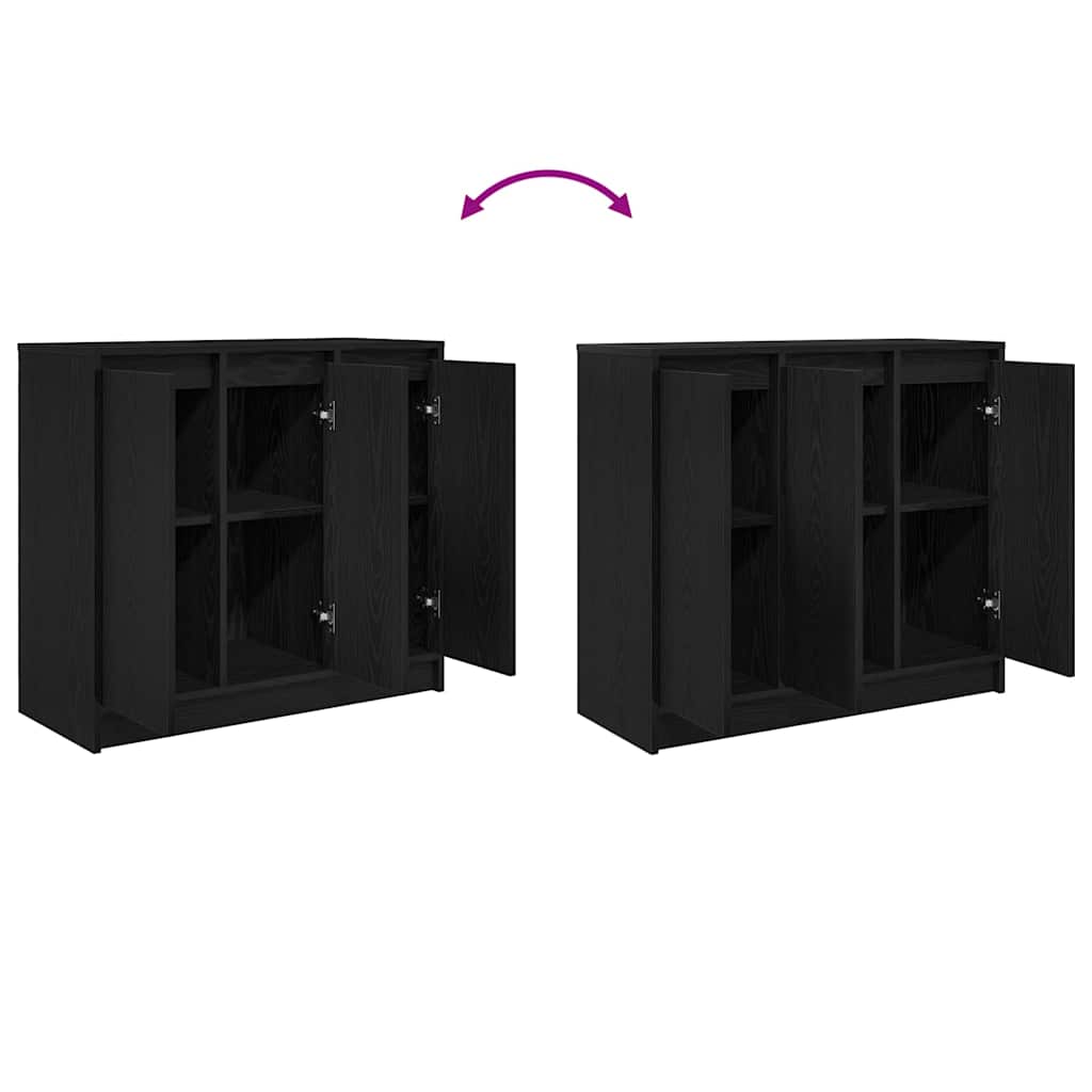Komoda crni hrast 85x34x76 cm konstruirano drvo