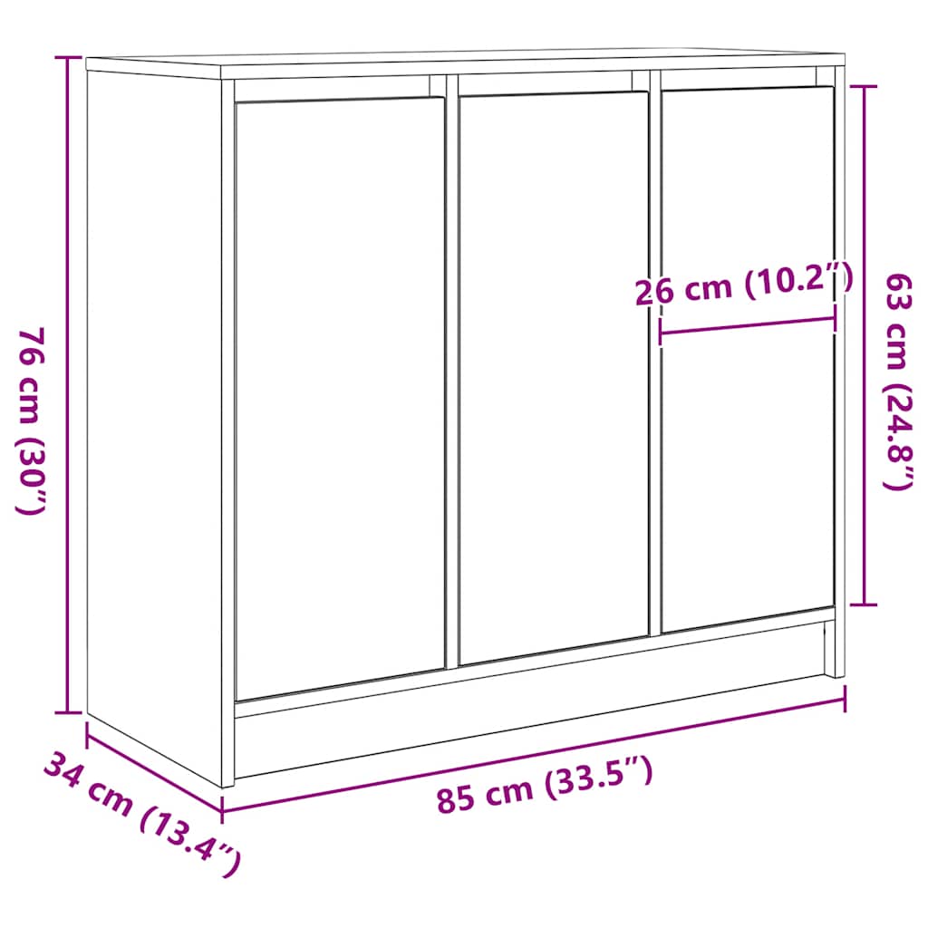 Komoda boja hrasta sonome 85x34x76 cm od konstruiranog drva