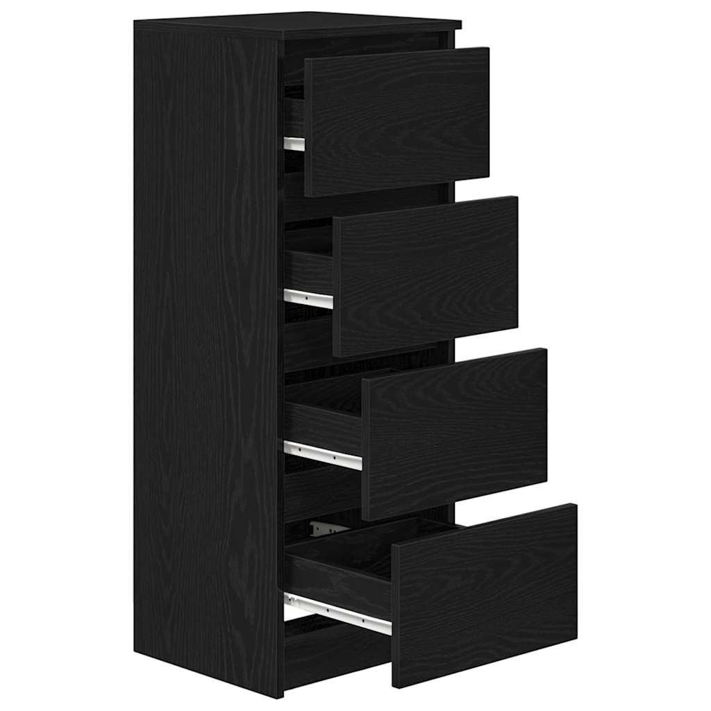 Komoda crni hrast 37,5x35x99 cm izrađeno drvo