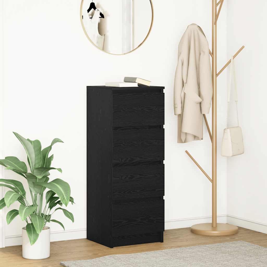Komoda crni hrast 37,5x35x99 cm izrađeno drvo