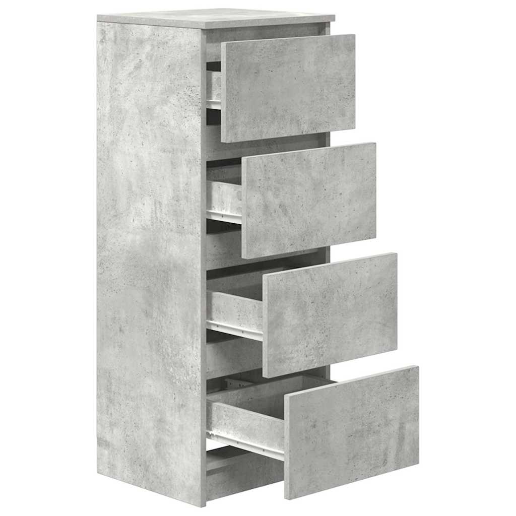 Komoda beton siva 37,5x35x99 cm konstruirano drvo