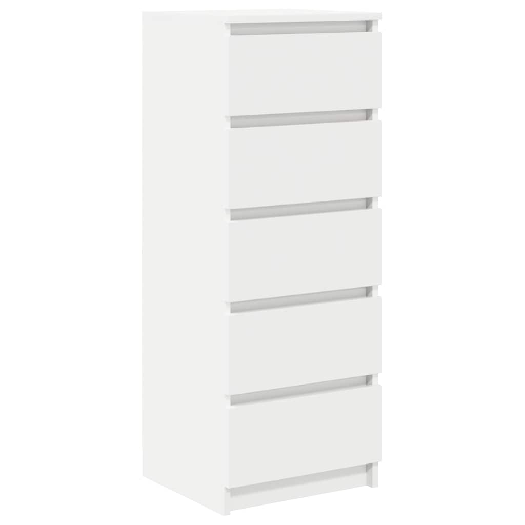 Komoda s ladicama bijela 37,5x35x99 cm izrađeno drvo