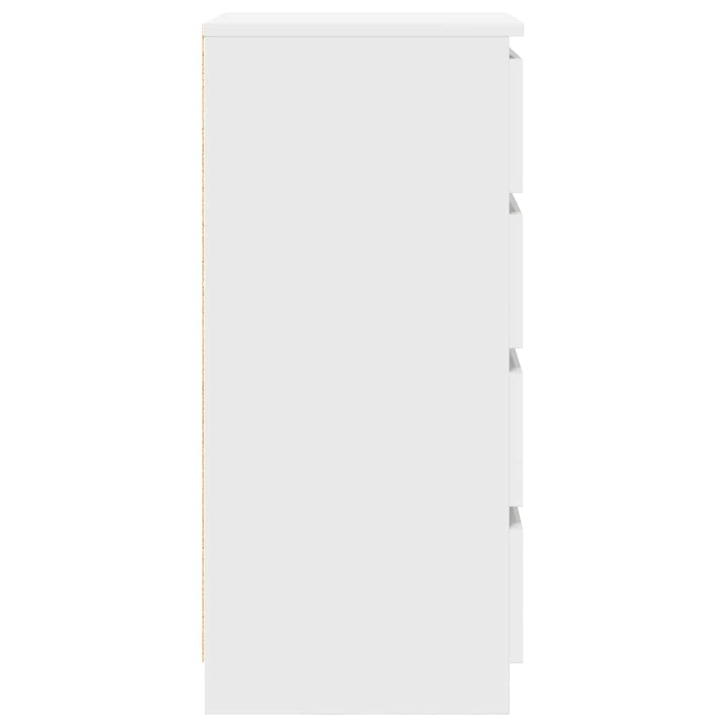 Komoda s ladicama bijela 37,5x35x99 cm izrađeno drvo