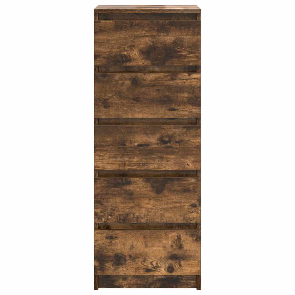 Komoda s ladicama dimljeni hrast 37,5x35x99cm konstruirano drvo