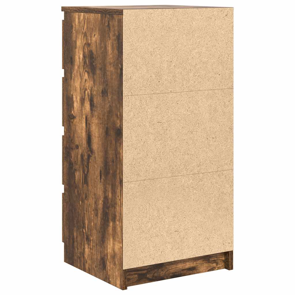 Komoda s ladicama dimljeni hrast 37,5x35x99cm konstruirano drvo