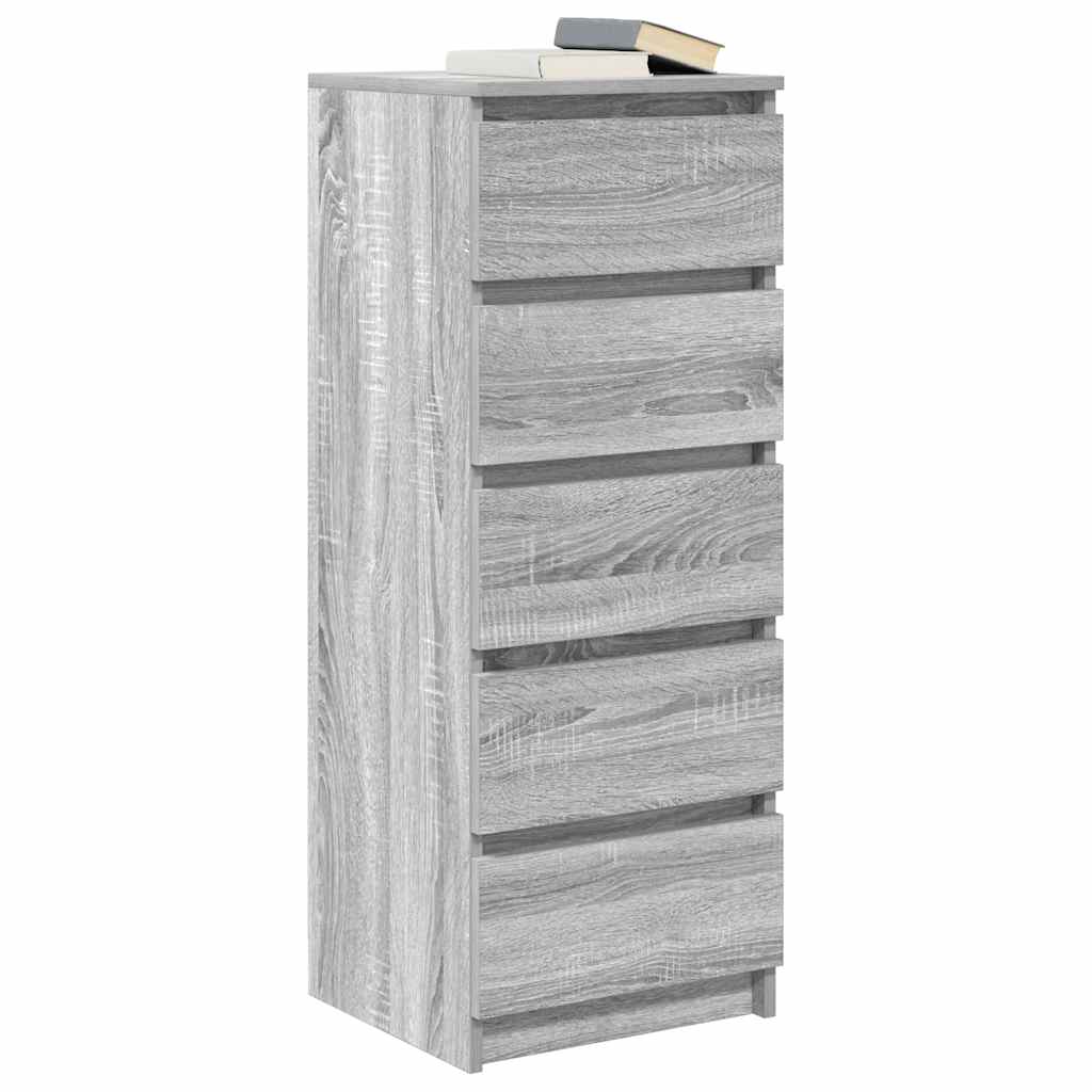 Komoda s ladicama Siva Sonoma 37,5x35x99 cm Konstruirano drvo
