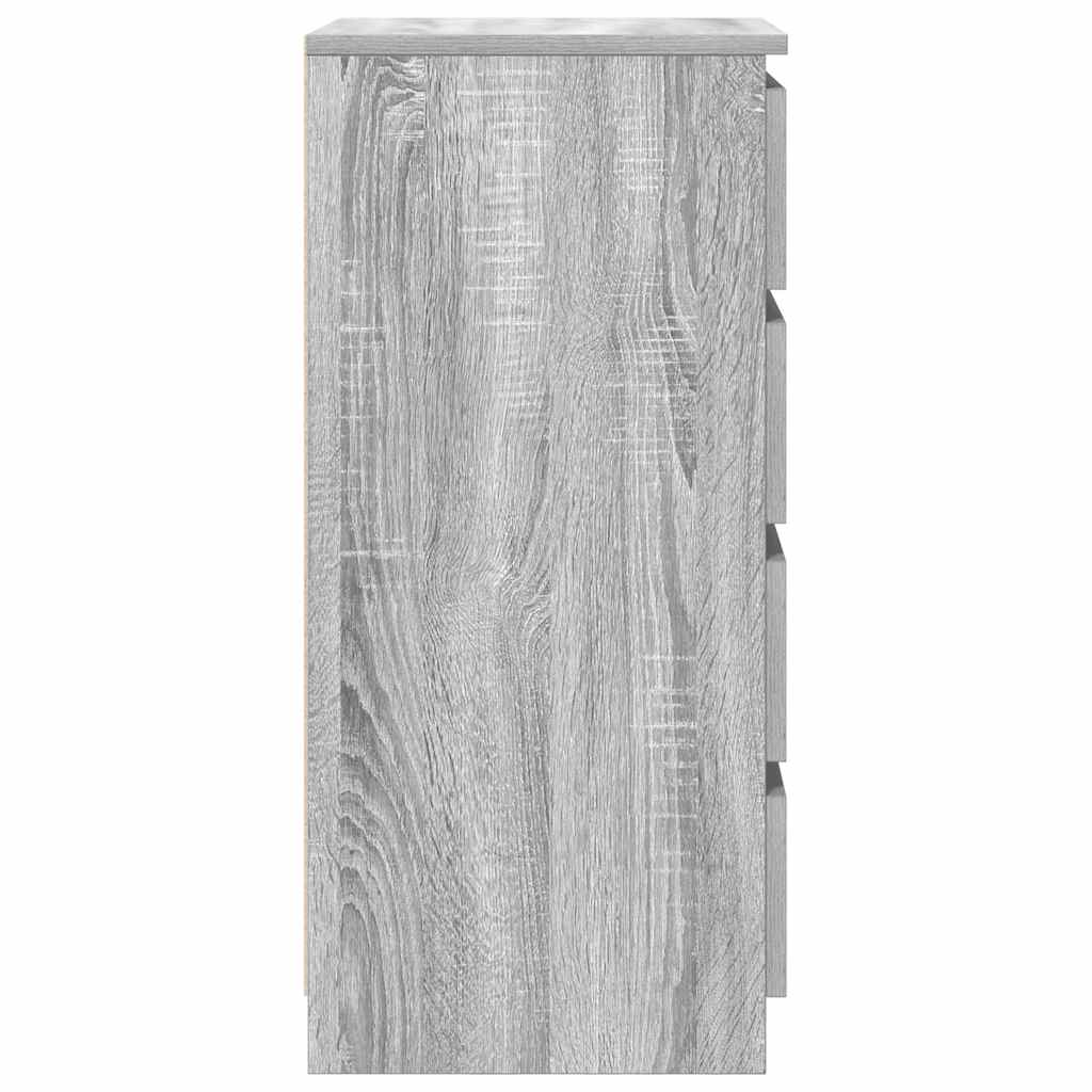 Komoda s ladicama Siva Sonoma 37,5x35x99 cm Konstruirano drvo