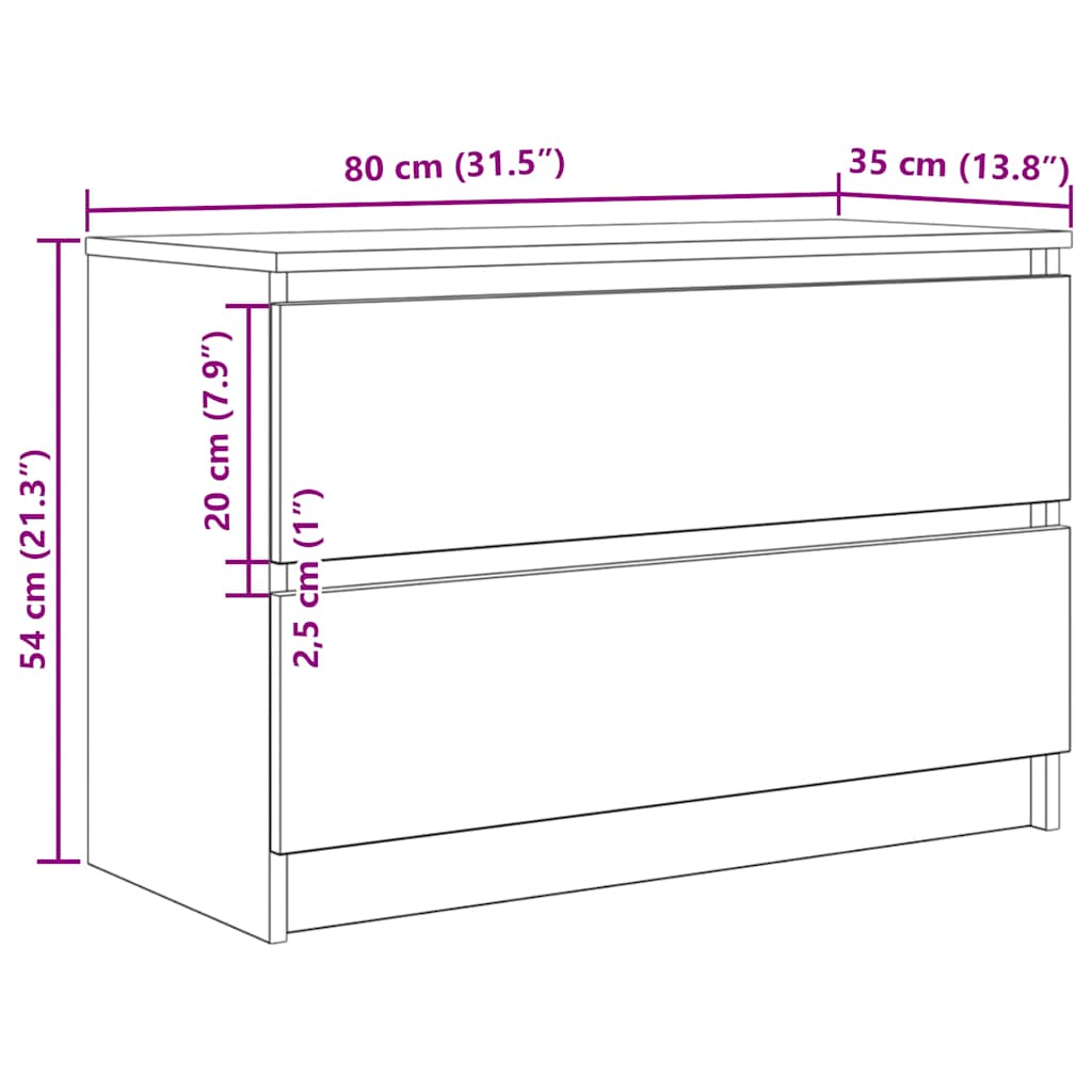 TV ormarić crni 80x35x54 cm izrađeno drvo