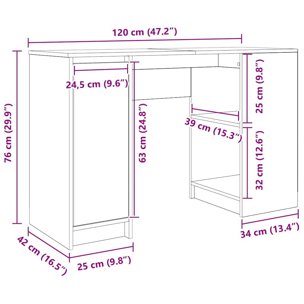 Stol staro drvo 120x42x76 cm konstruirano drvo