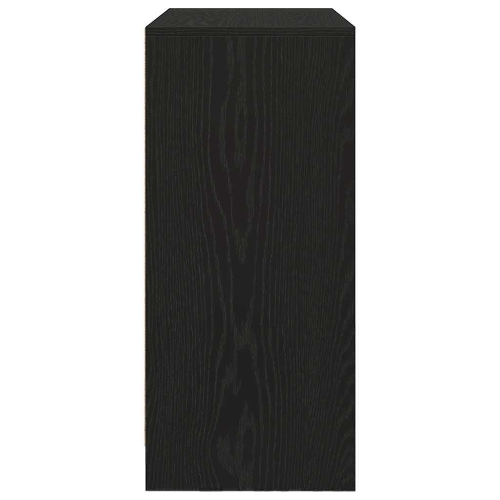 Komoda s ladicama i vratima crni hrast 70,5x34x74,5 cm