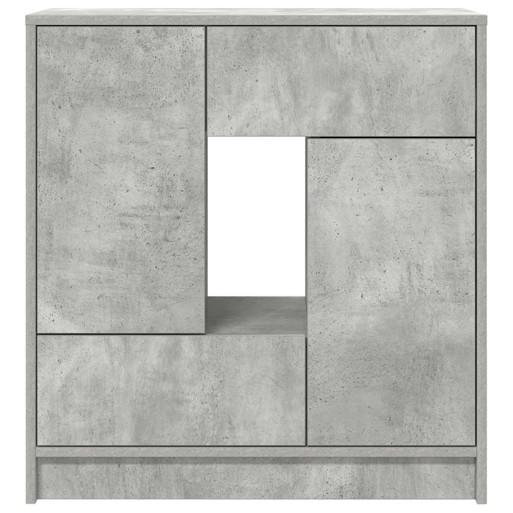 Komoda s ladicama i vratima beton siva 70,5x34x74,5 cm