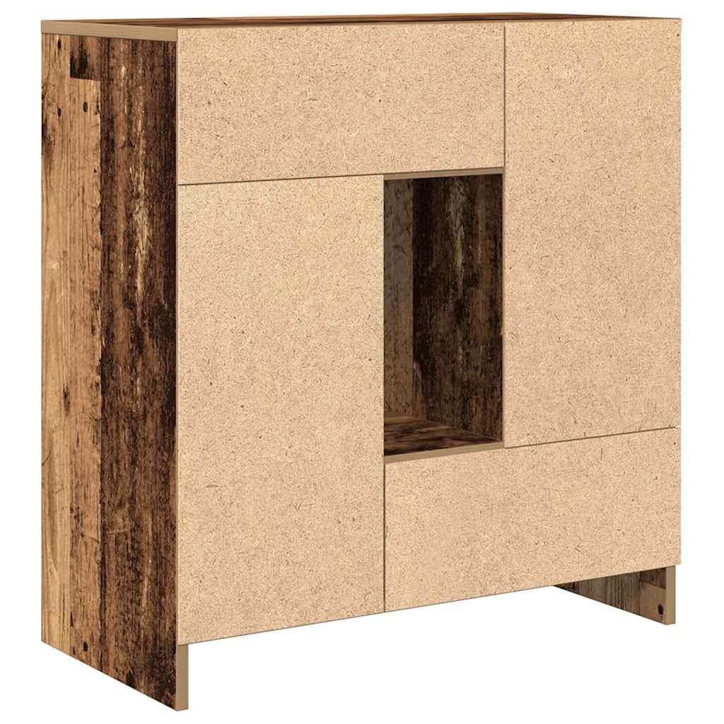 Komoda s ladicama i vratima staro drvo 70,5x34x74,5 cm