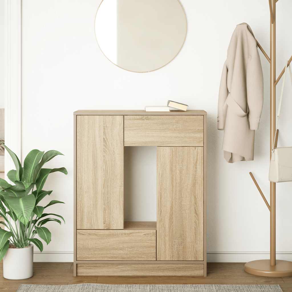 Komoda s ladicama i vratima sonoma hrast 73x31x90 cm
