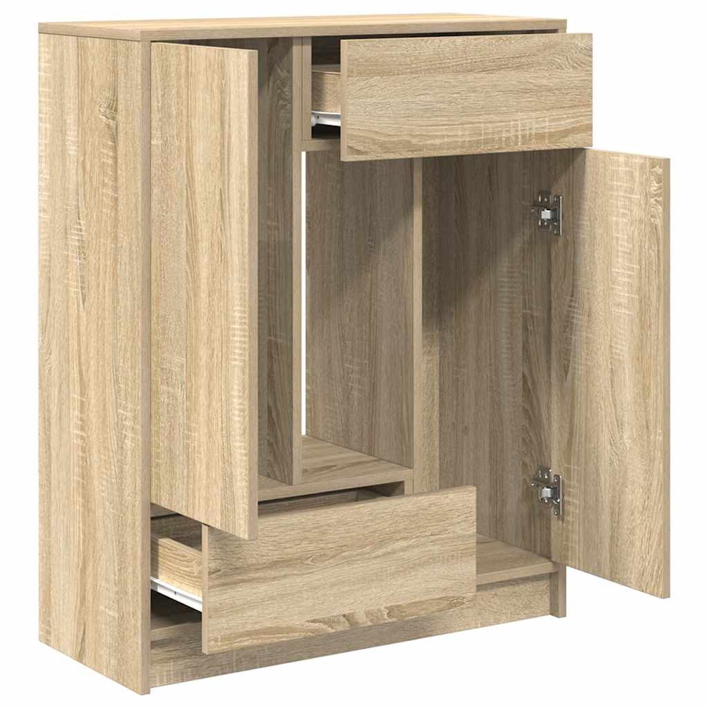 Komoda s ladicama i vratima sonoma hrast 73x31x90 cm