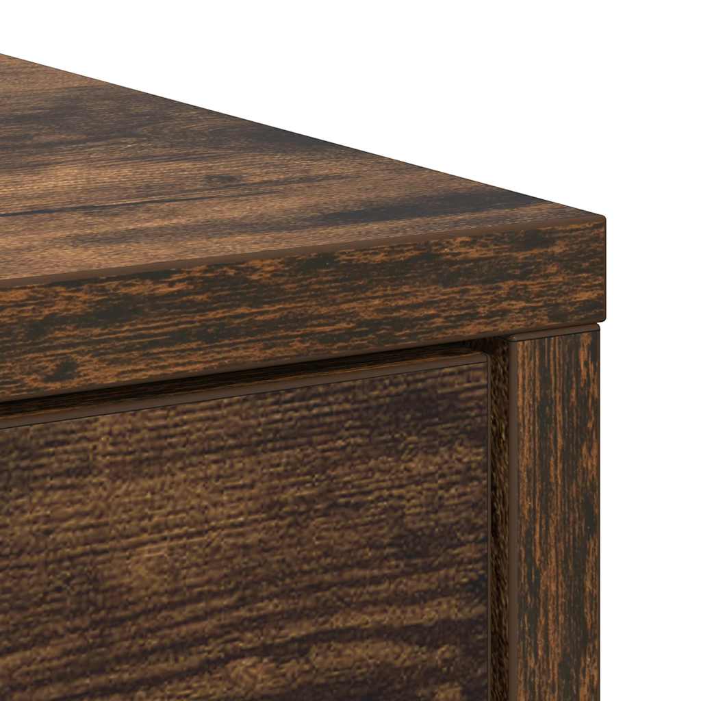 Komoda s ladicama i vratima dimljeni hrast 73x31x90 cm