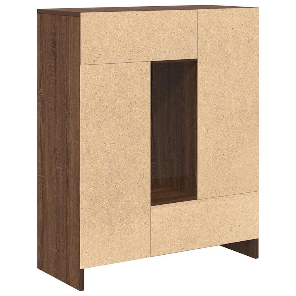Komoda s ladicama i vratima smeđi hrast 73x31x90 cm