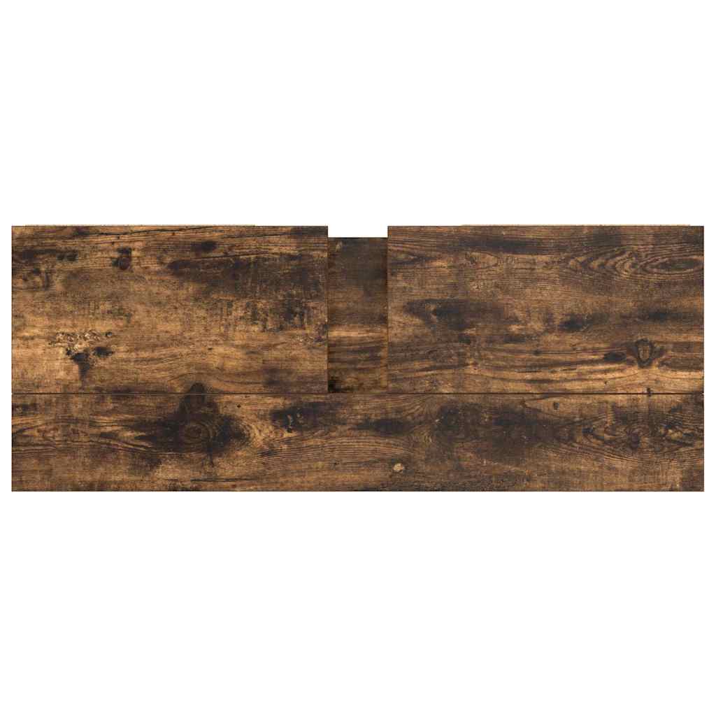 Ormarić za umivaonik s ladicama dimljeni hrast 90x34,5x60 cm