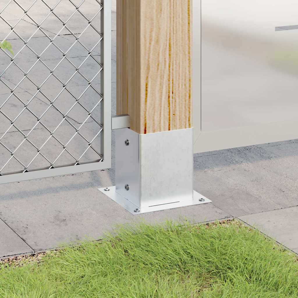 Postolja za stupove kvadratna 4 kom 121x121 mm pocinčani čelik