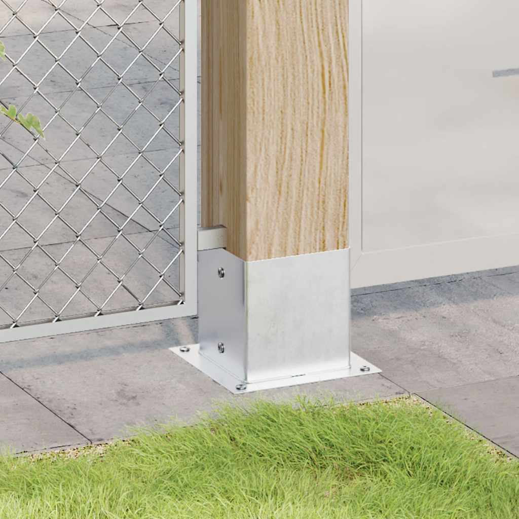 Postolja za stupove kvadratna 4 kom 141x141 mm pocinčani čelik