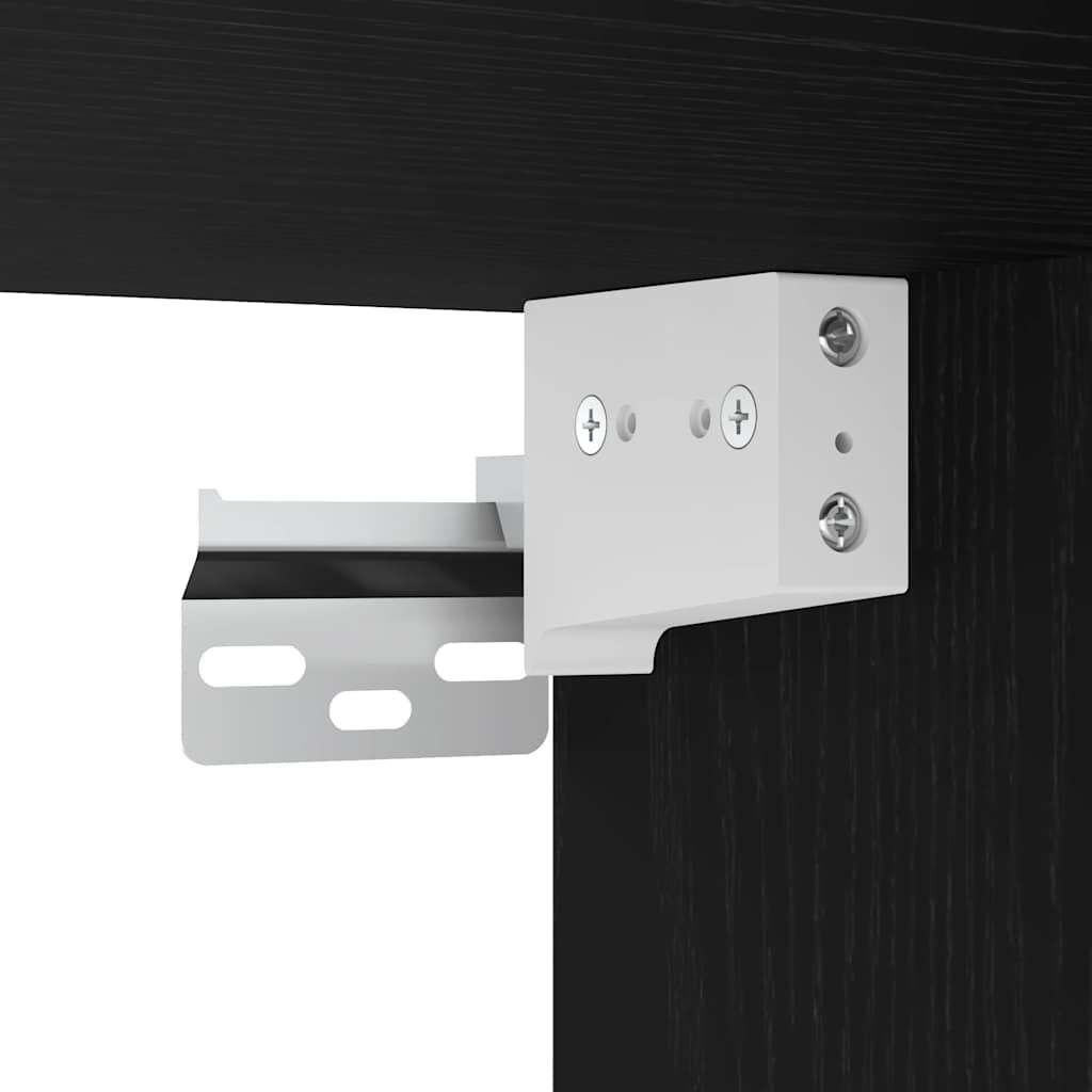 Garažni ormarići 2 kom crni od konstruiranog drva