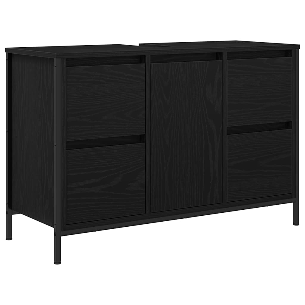 Set namještaja za kupaonicu s ladicama 2 pcs Crni hrast
